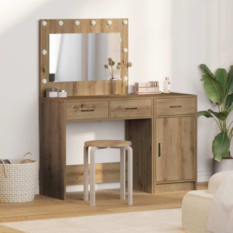 Zestaw dwóch toaletek z LED z drewna inżynieryjnego dąb artisan Lumarko!