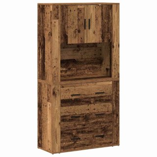 Wysoka szafka Stare drewno 80x33x150 cm Drewno inżynieryjne Lumarko!