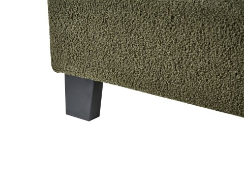 Łóżko bez zagłówka Boucle ROANNE 140 x 200 cm Ciemnozielony