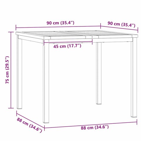 Zestaw do jadalni w ogrodzie 5 pcs Brązowy lite drewno akacjowe Lumarko!