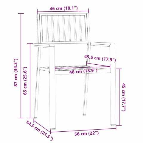 Zestaw do jadalni w ogrodzie 7 pcs Brązowy lite drewno akacjowe Lumarko!