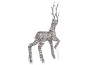 Dekoracja ogrodowa LED HUSAVIK Renifer 140 cm Srebrny