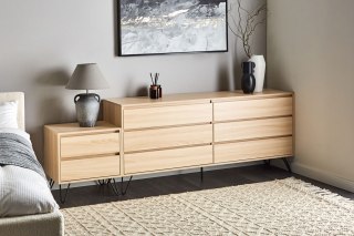 Komoda 6 szuflad CARDIGAN Jasnobrązowy
