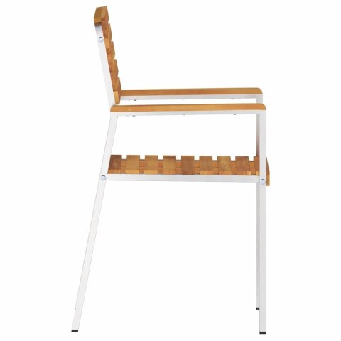 Krzesła Ogrodowe Stackingowe 6 szt. 54,5x56x89 cm z litego drewna akacjowego Lumarko!