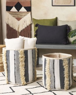 Zestaw 2 koszy KOTKAI Bawełna Szary