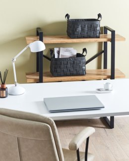 Zestaw 2 koszy SIPPAR Ekoskóra Czarny