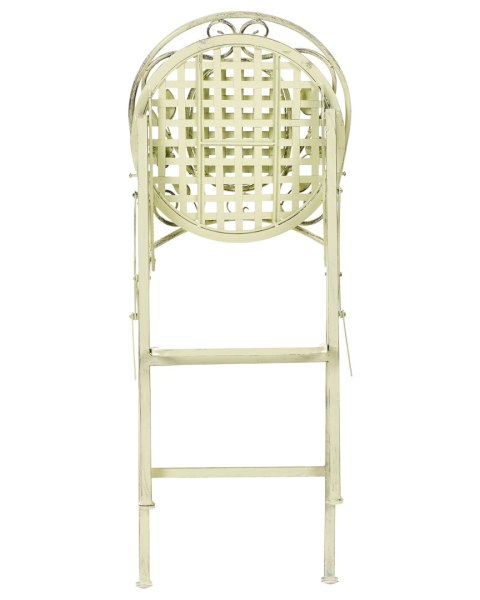 Zestaw 2 krzeseł barowych ogrodowych BIVIO Składane Metal Jasnozielony