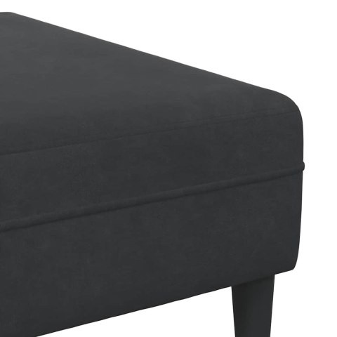 Sofa welurowa z poduszką 3 pcs Czarny 208 cm Aksamit Lumarko!