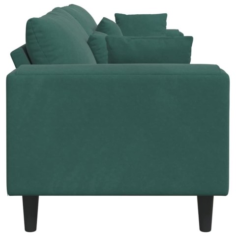 Sofa welurowa z poduszką Ciemna zieleń 208 cm Aksamit Lumarko!
