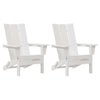 Meble wypoczynkowe do ogrodu 2 pcs Biały 74.5 x 80.5 x 90cm Lumarko!