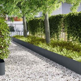 Obrzeża trawnika 50 sztuk, antracytowe, 100 x 0,5 x 30 cm, stal. Lumarko!