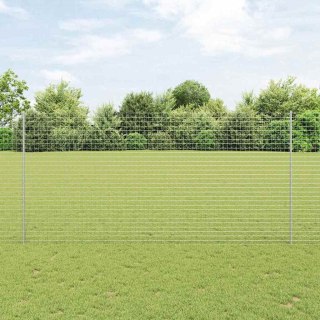 Srebrne słupki ogrodzeniowe 44 pcs Srebrny Stal Galwanizowana Lumarko!
