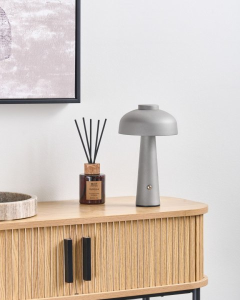Bezprzewodowa lampa stołowa LED AGUSAN Ze ściemniaczem Metal Szary