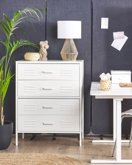 Komoda z szufladami ENAGO Metal Biały