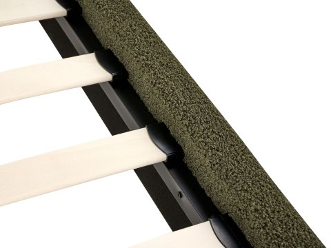 Łóżko bez zagłówka Boucle ROANNE 160 x 200 cm Ciemnozielony