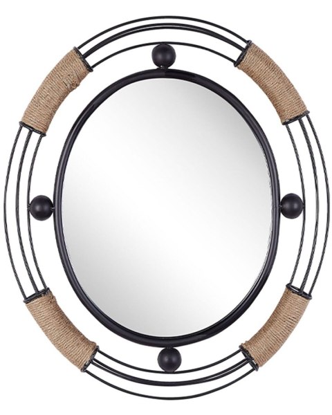 Lustro ścienne MOULINS 50 cm 55 cm Metal Czarny