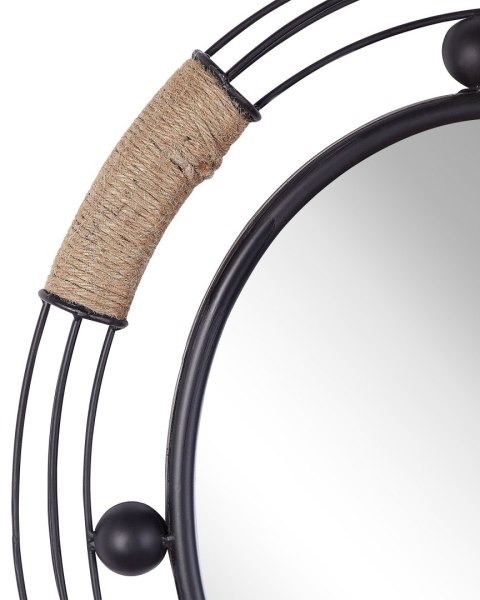 Lustro ścienne MOULINS 50 cm 55 cm Metal Czarny