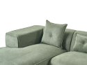 Narożnik dla 3 osób DOLVA Szenil Ciemnozielony Prawostronny