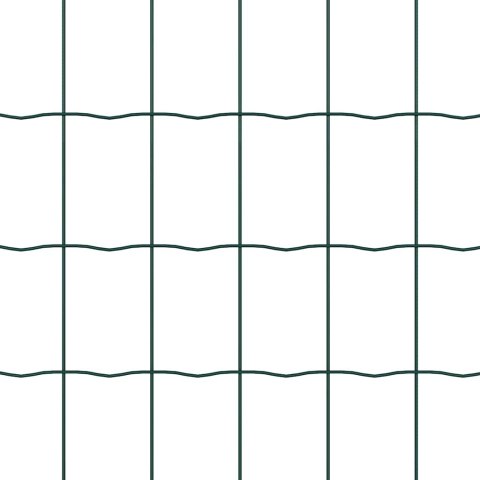 VidaXL Ogrodzenie Euro z słupkiem 10 x 0,8 m Stal pokryta PVC zielony