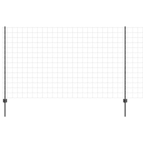 Euro ogrodzenie z 10 słupkami Szary 1.4x10 m Stal Lumarko!