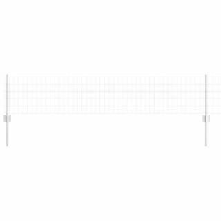 Euro Płot z 11 słupkami Srebrny 0,4x25 m Stal Lumarko!