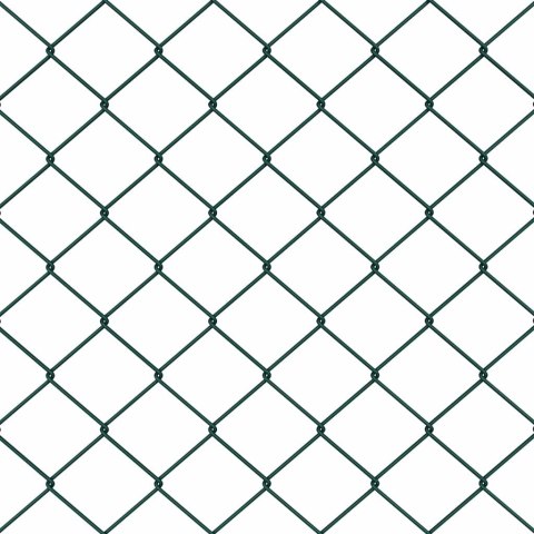 VidaXL Ogrodzenie z siatki łańcuchowej z słupkiem 10 x 0,6 m zielony