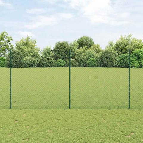 Zielona Siatka Ogrodzeniowa z 10 Słupkami U 1,5x10 m Stalowa Lumarko!
