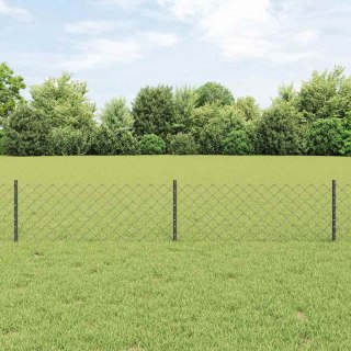VidaXL Ogrodzenie z siatki łańcuchowej z słupkiem 10 x 0,4 m Szary