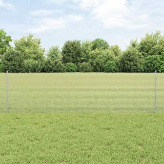 Ogrodzenie druciane z 22 słupkami U, Srebrne, 0,6x50 m, Stal Lumarko!