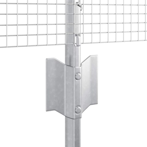 Ogrodzenie druciane z 22 słupkami U, Srebrne, 0,6x50 m, Stal Lumarko!