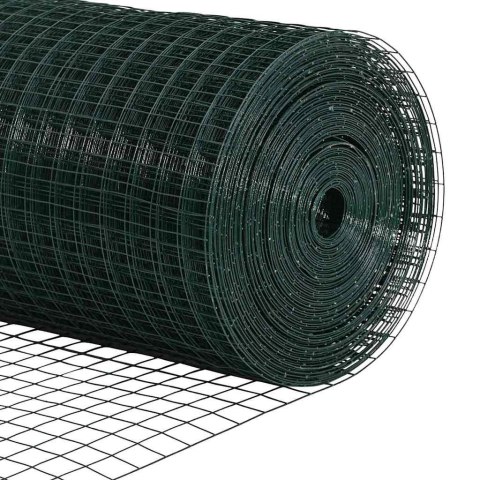 VidaXL Ogrodzenie z drutu spawanego z słupkami 10 x 0,6 m zielony