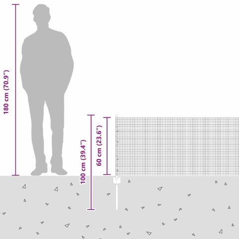 VidaXL Ogrodzenie z drutu spawanego z słupkami 10 x 0,6 m zielony