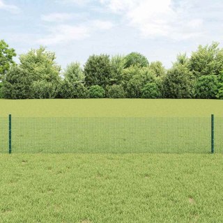 VidaXL Ogrodzenie z drutu spawanego z słupkami 10 x 0,4 m zielony