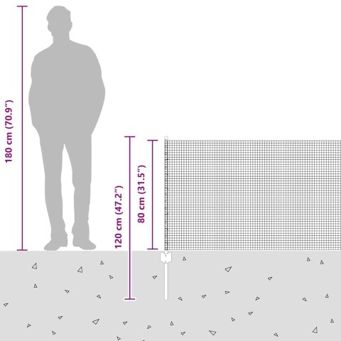 VidaXL Ogrodzenie z drutu spawanego z słupkami 10 x 0,8 m zielony