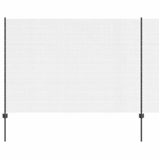 VidaXL Ogrodzenie z drutu spawanego z słupkami 25 x 1,5 m Szary Siatka