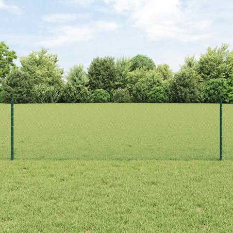 VidaXL Sześciokątne ogrodzenie z słupkiem 10 x 0,6 m Stal pokryta PVC