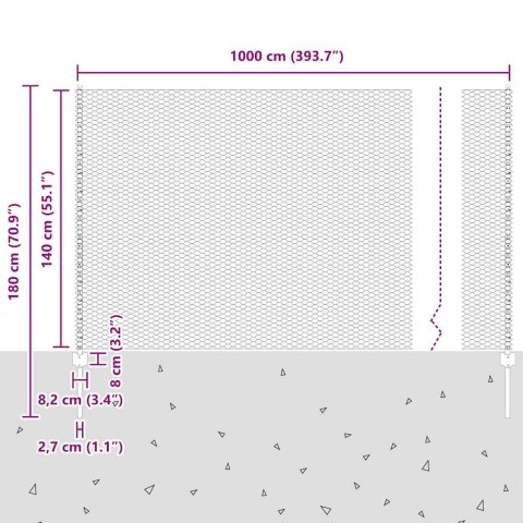 Ogrodzenia 5 szt. U-Channel Zielone 140 cm Stal Lumarko!