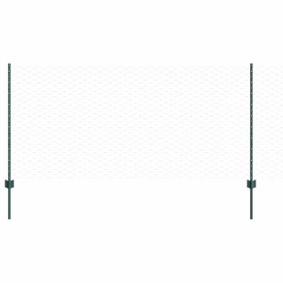 VidaXL Sześciokątne ogrodzenie z słupkiem 10 x 1 m Stal pokryta PVC