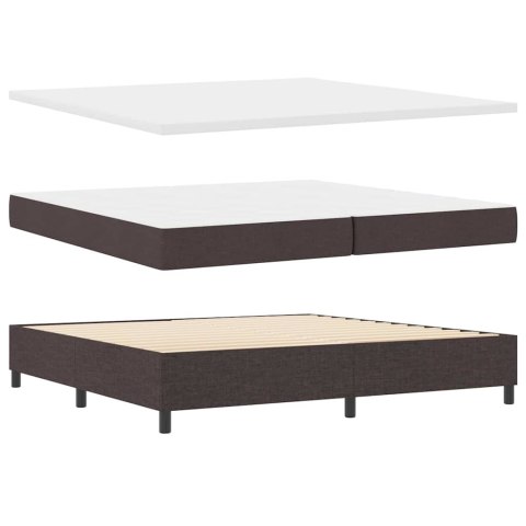 Box Spring z materacem w ciemnym brązie, 200x200 cm, tkanina Lumarko!