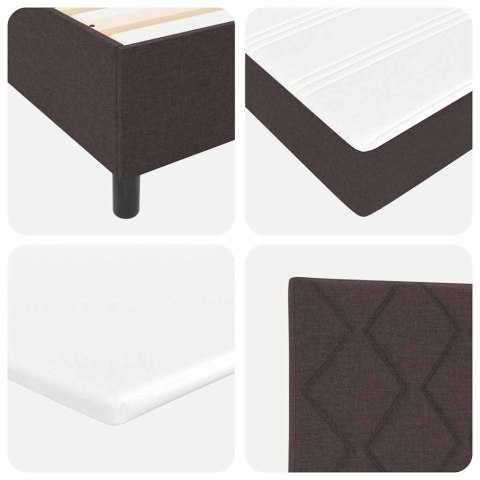 Box Spring z materacem w ciemnym brązie, 200x200 cm, tkanina Lumarko!