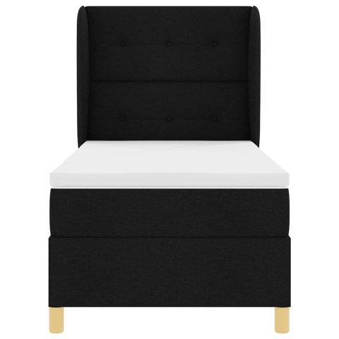 ŻycieXL Box Spring Łóżko z Materacem Czarny 80x200 cm Tkanina Lumarko!