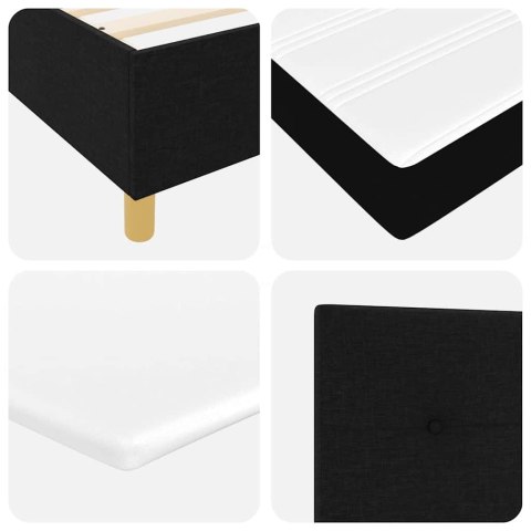 ŻycieXL Box Spring Łóżko z Materacem Czarny 80x200 cm Tkanina Lumarko!