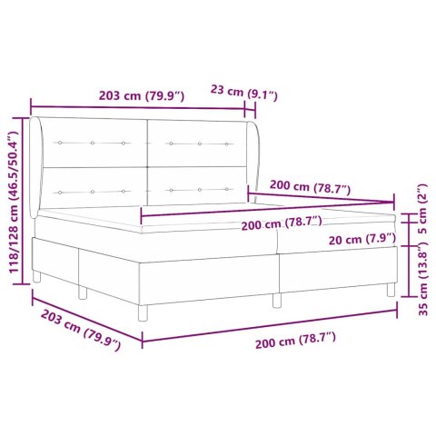 Czarne Łóżko Sprężynowe 200x200 cm z Aksamitnym Materacem Lumarko!