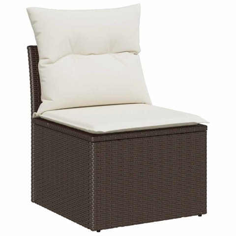Zestaw Sof na Ogród 5 pcs Brązowy 55 x 55 x 37 cm Polirattan Lumarko!