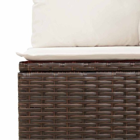 Zestaw Sof na Ogród 5 pcs Brązowy 55 x 55 x 37 cm Polirattan Lumarko!