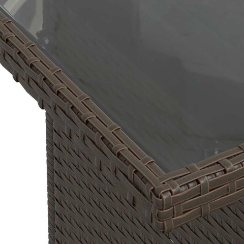 Zestaw Sofy Ogrodowej 5-Częściowy z Poduszkami w Brązowym Kolorze z Rattanu i Poliesteru Lumarko!