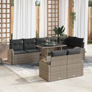Zestaw Sof na Ogród z poduszką 9 pcs Szary 100 x 55 x 73 cm Lumarko!