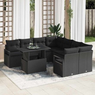 Zestaw Sof na Ogród z poduszką 9 pcs Czarny 100 x 55 x 73 cm Lumarko!