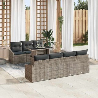 Zestaw Sof na Ogród z poduszką 8 pcs Szary 100 x 55 x 73 cm Lumarko!