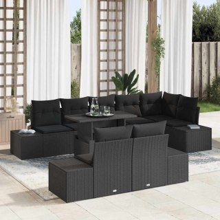 Zestaw Sof na Ogród z poduszką 9 pcs Czarny 100 x 55 x 73 cm Lumarko!